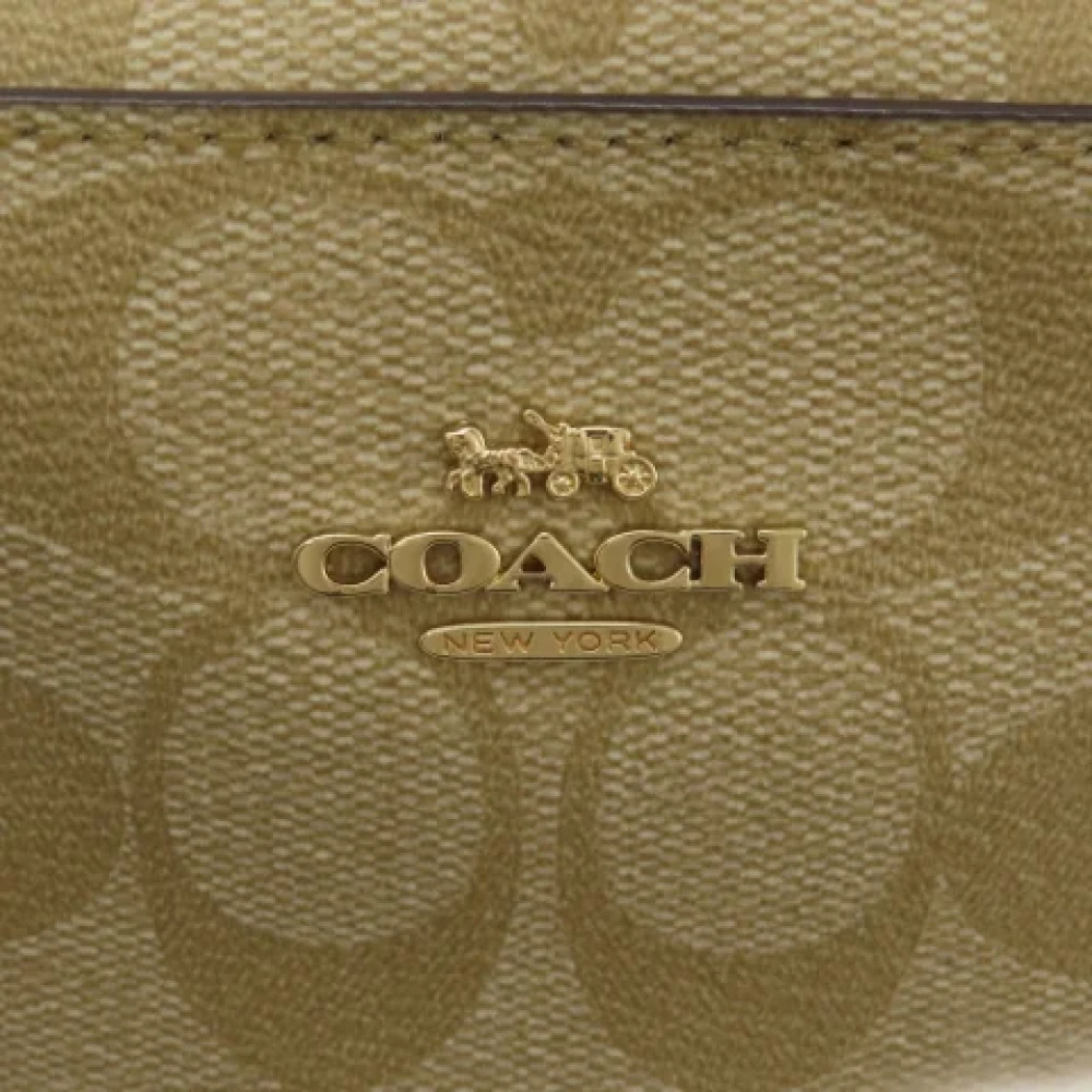 Coach Pre-owned Canvas shoulder-bags Beige Dames