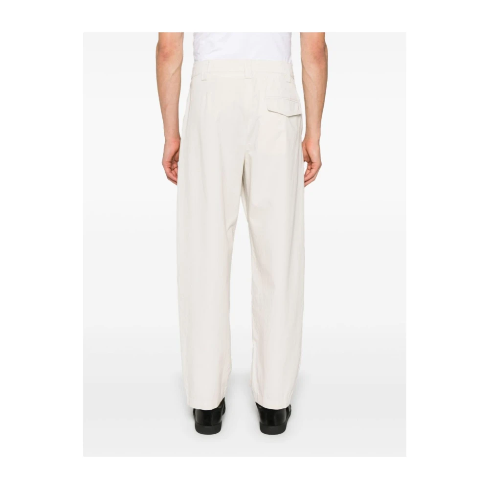 A.p.c. Craie Katoenen Broek Geplooide Details Beige Heren