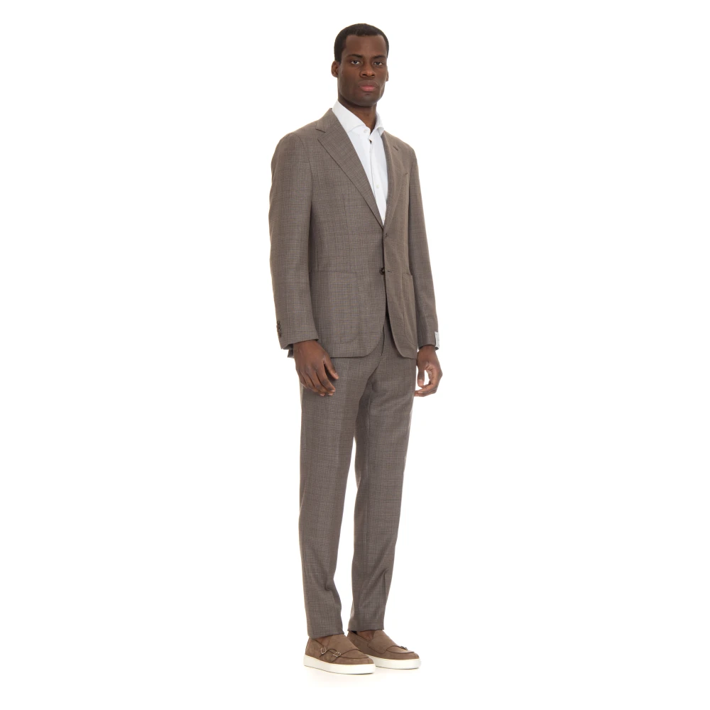 Caruso Bruine Aida Deconstructed Jurk Brown Heren