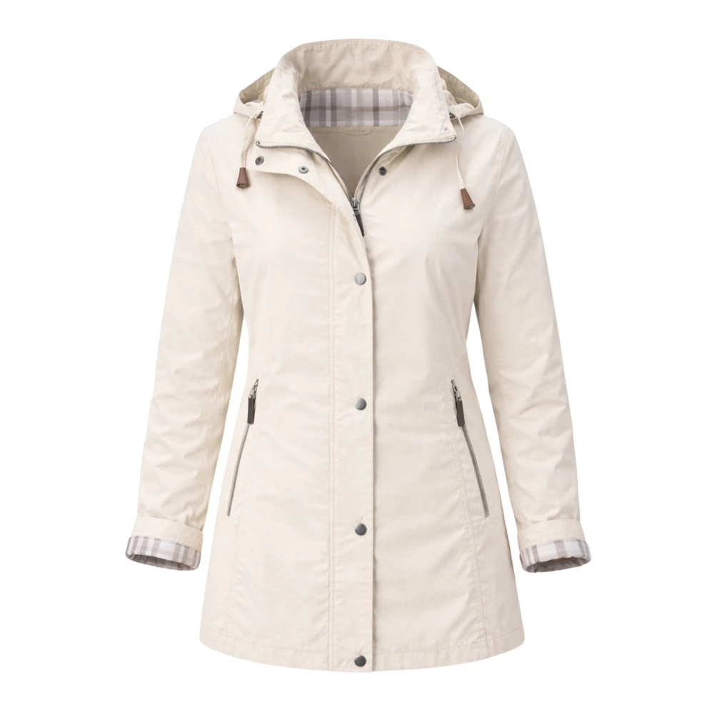 Danwear Kvinno Vit Kappor & Rockar Dam, L, Parkas