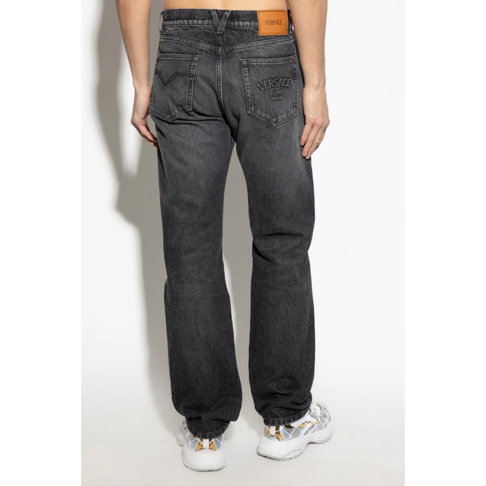 Versace Straight-leg jeans Gray Heren