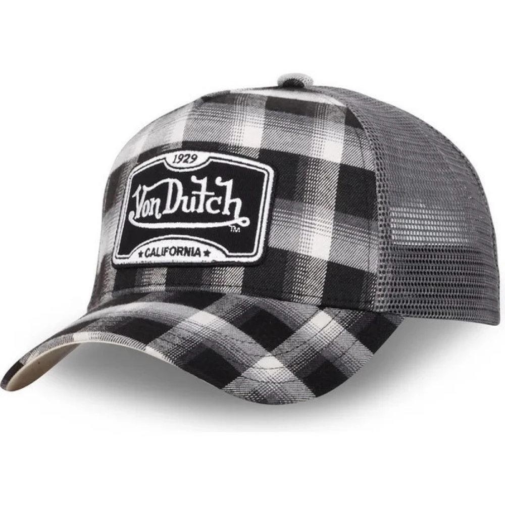 Von Dutch Zwarte geruite truckerpet Multicolor Heren