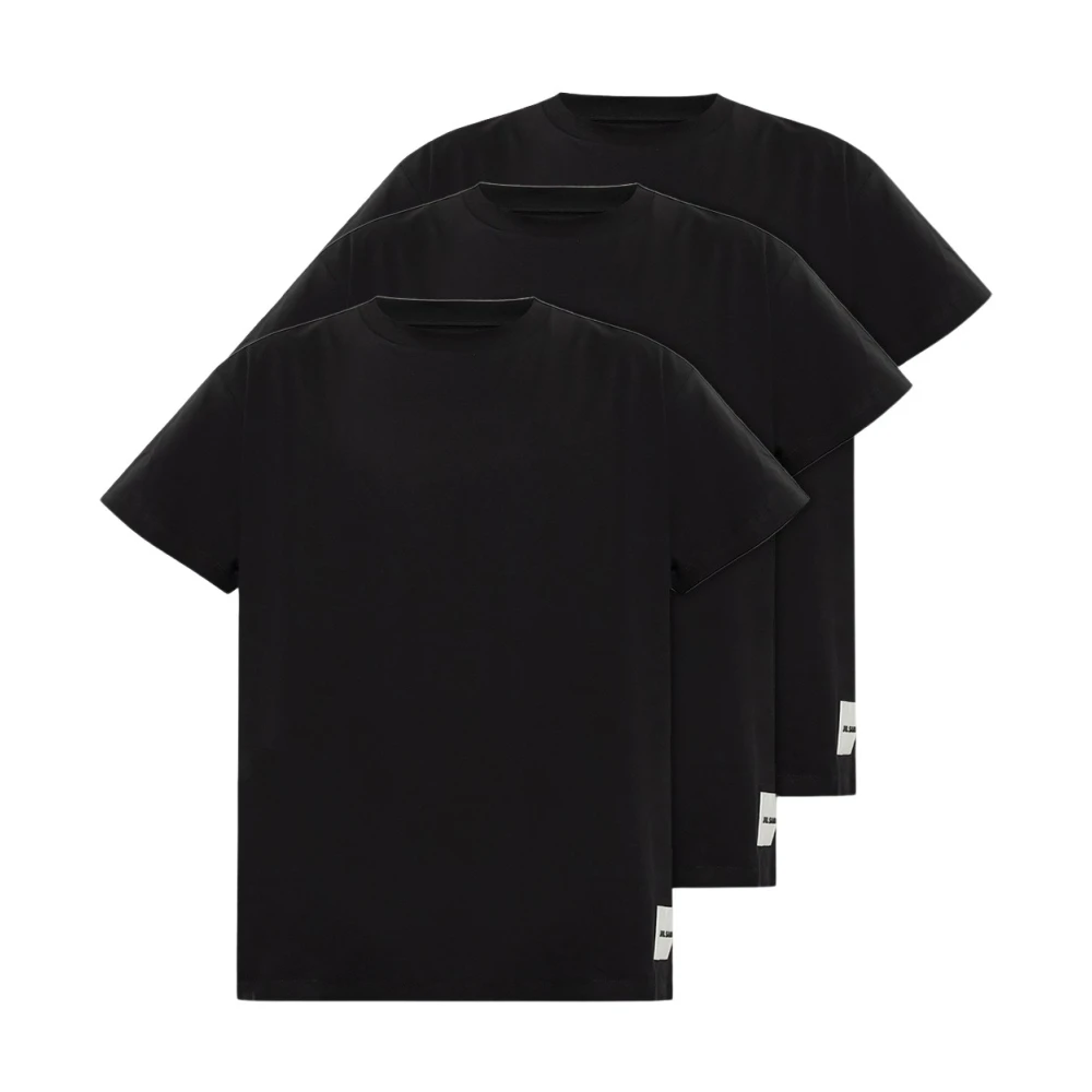 Jil Sander Branded T-Shirt 3-Pack - Male - T-Shirts - Black - S - Tops