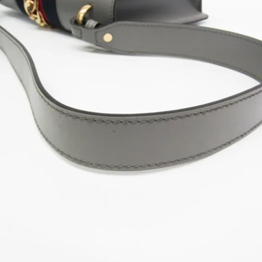 Gucci Vintage Pre-owned Leather gucci-bags Gray Dames