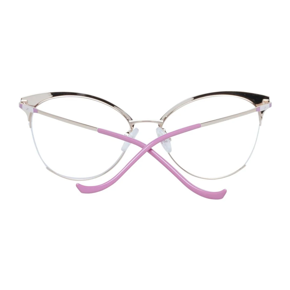 Ana Hickmann Roze Butterfly Half-Rim Metalen Montuur Pink Dames