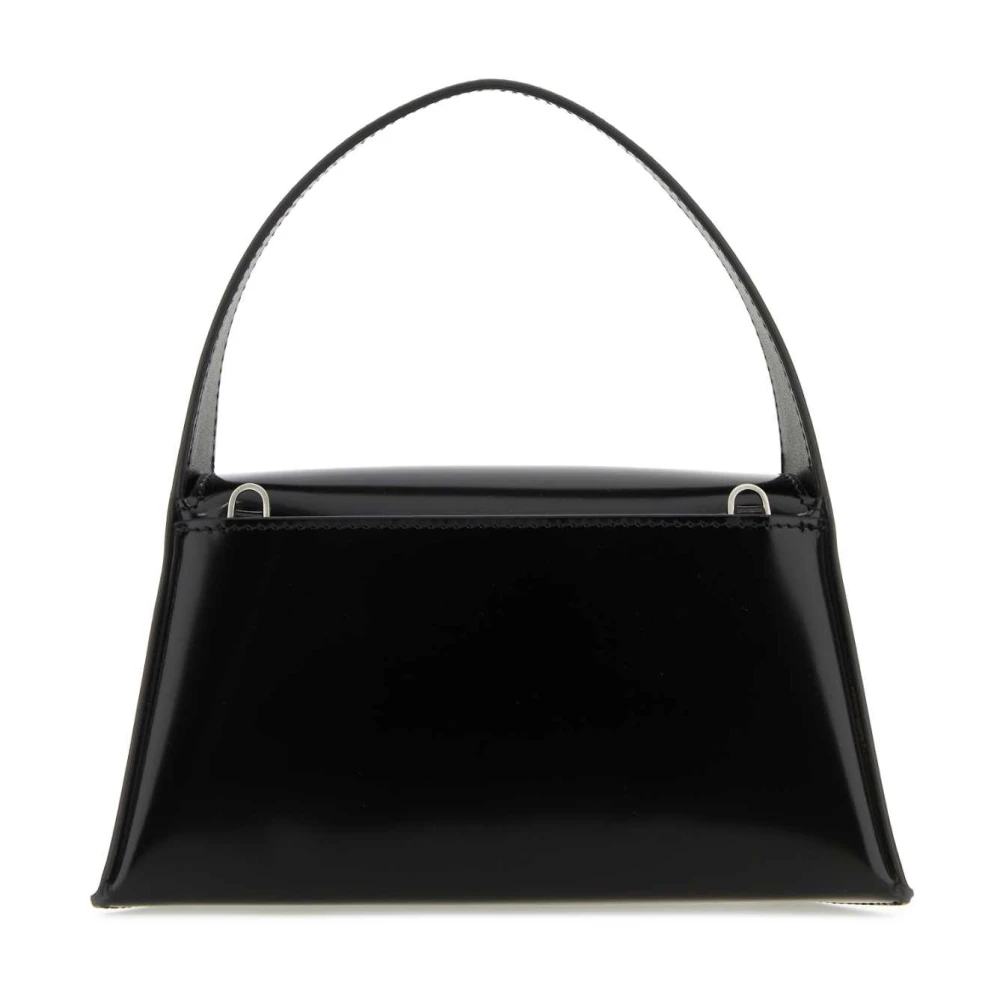 Salvatore Ferragamo Mini Prisma Zwarte Leren Handtas Black Dames