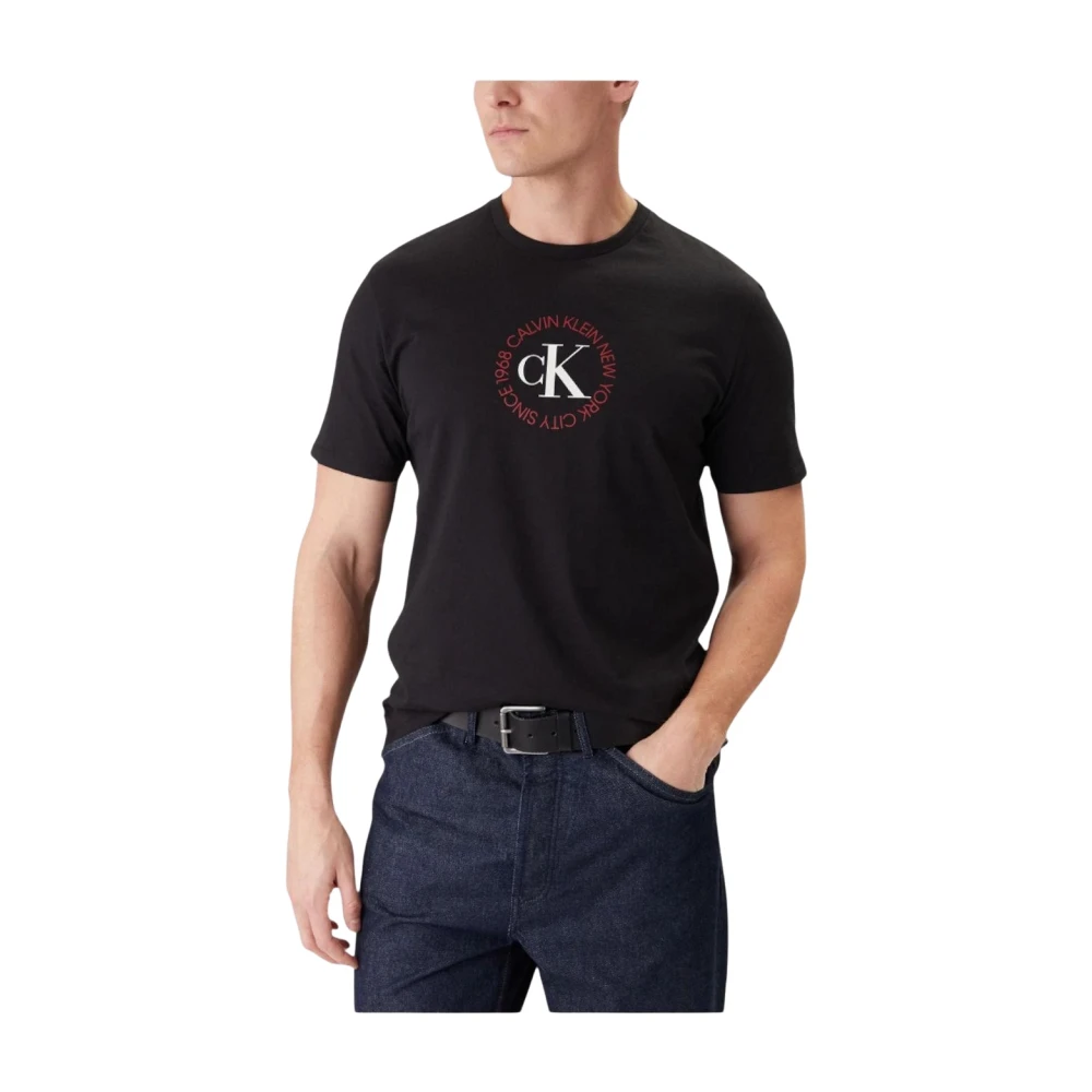 Calvin Klein Men's Black T-Shirts, Xl, Logo T-Shirt