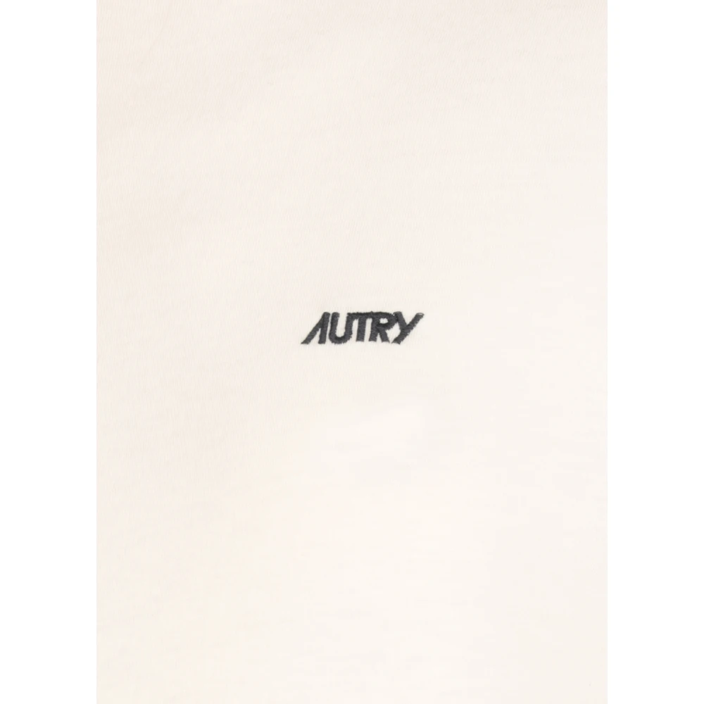 Autry Katoenen T-shirt met Logo White Dames