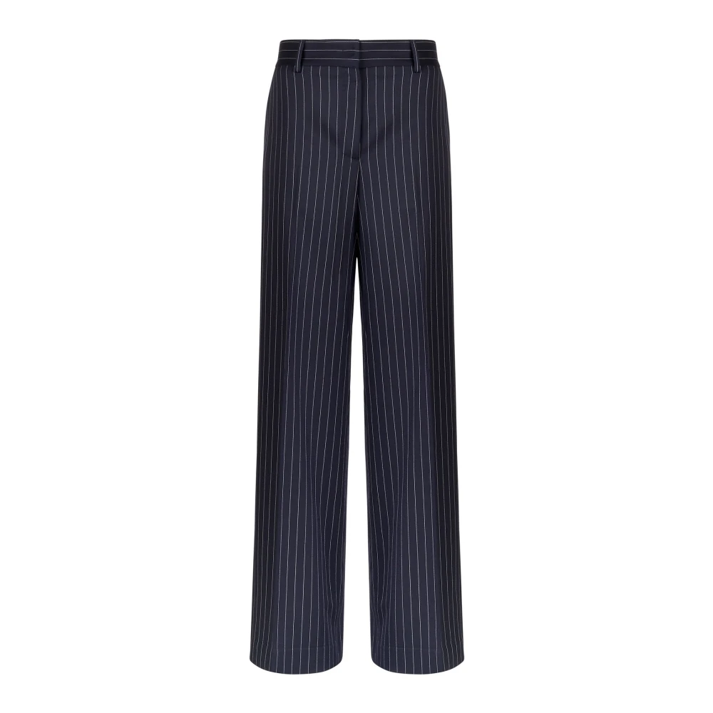 Msgm Wide Trousers Blue Dames