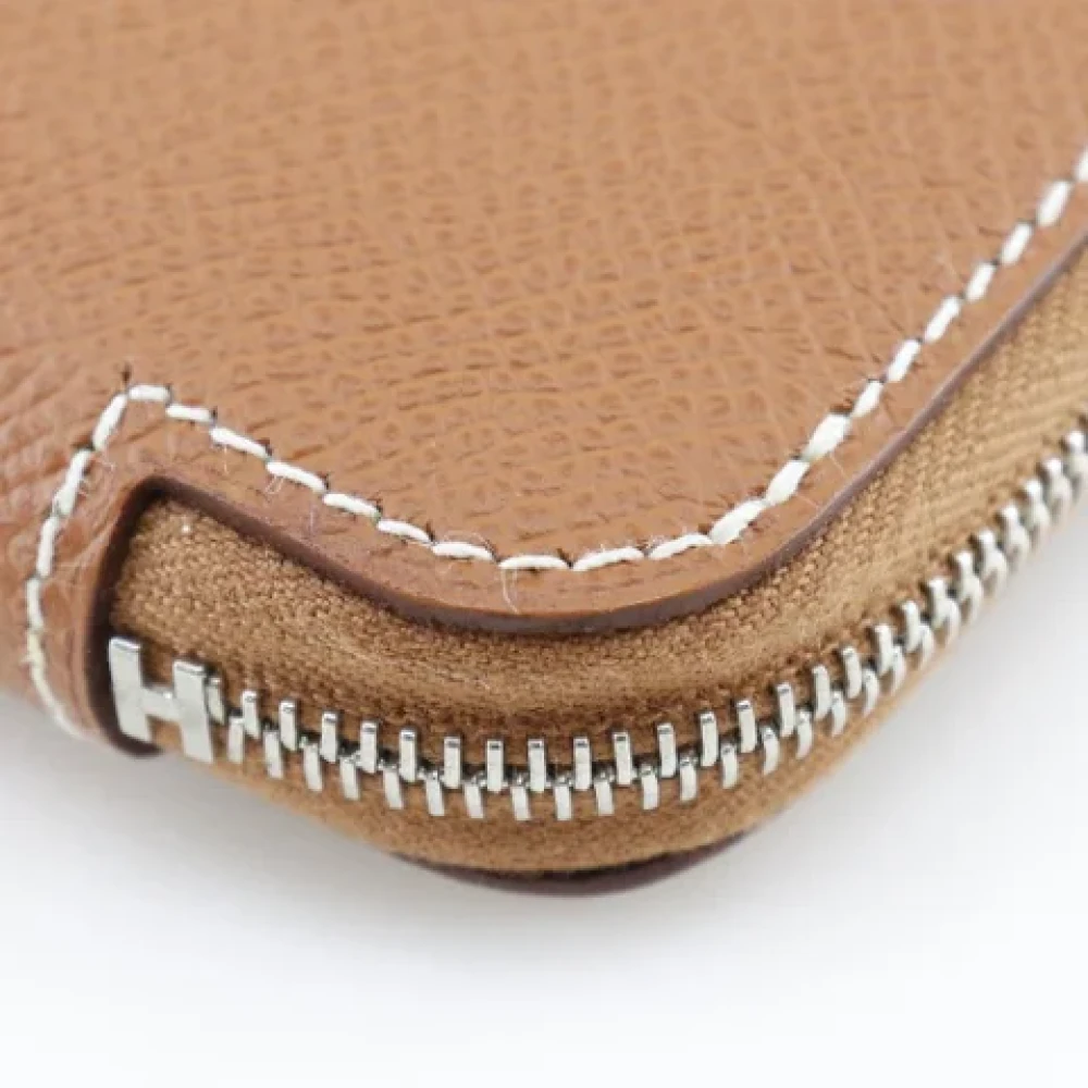 Hermès Vintage Pre-owned Leather wallets Brown Dames
