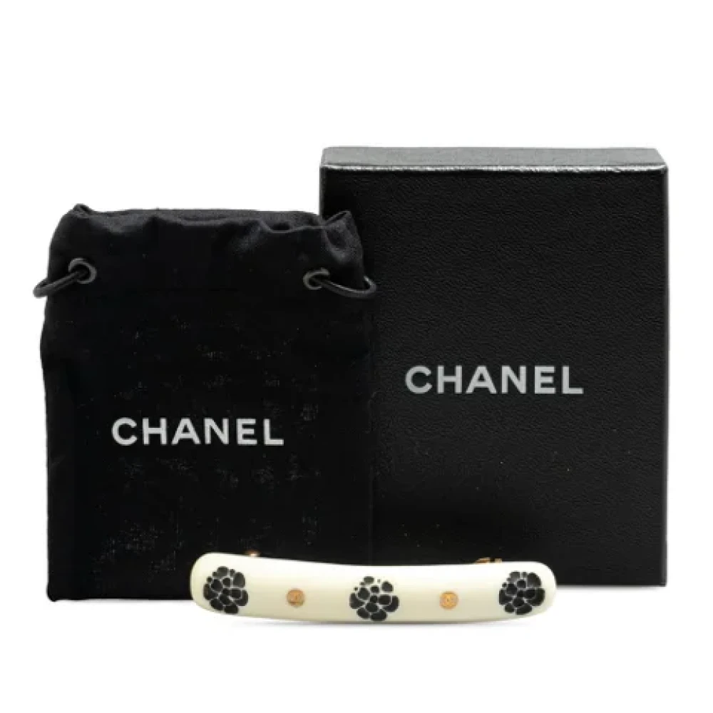 Chanel Vintage Pre-owned Canvas hair-accessories Yellow Dames