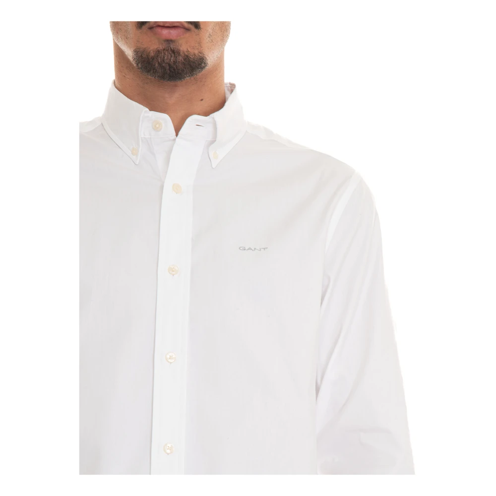 Gant Casual overhemd met knoopsluiting White Heren