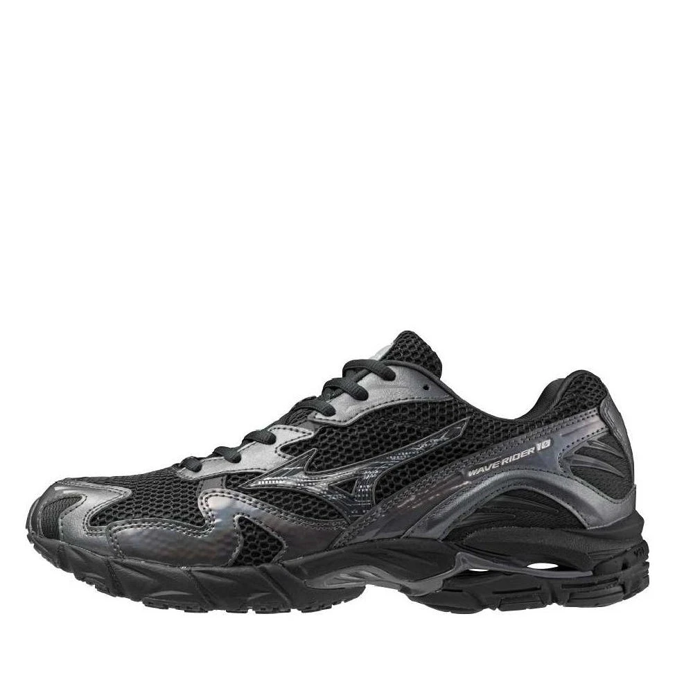 Mizuno Svart Wave Rider 10 Skor Black, Herr