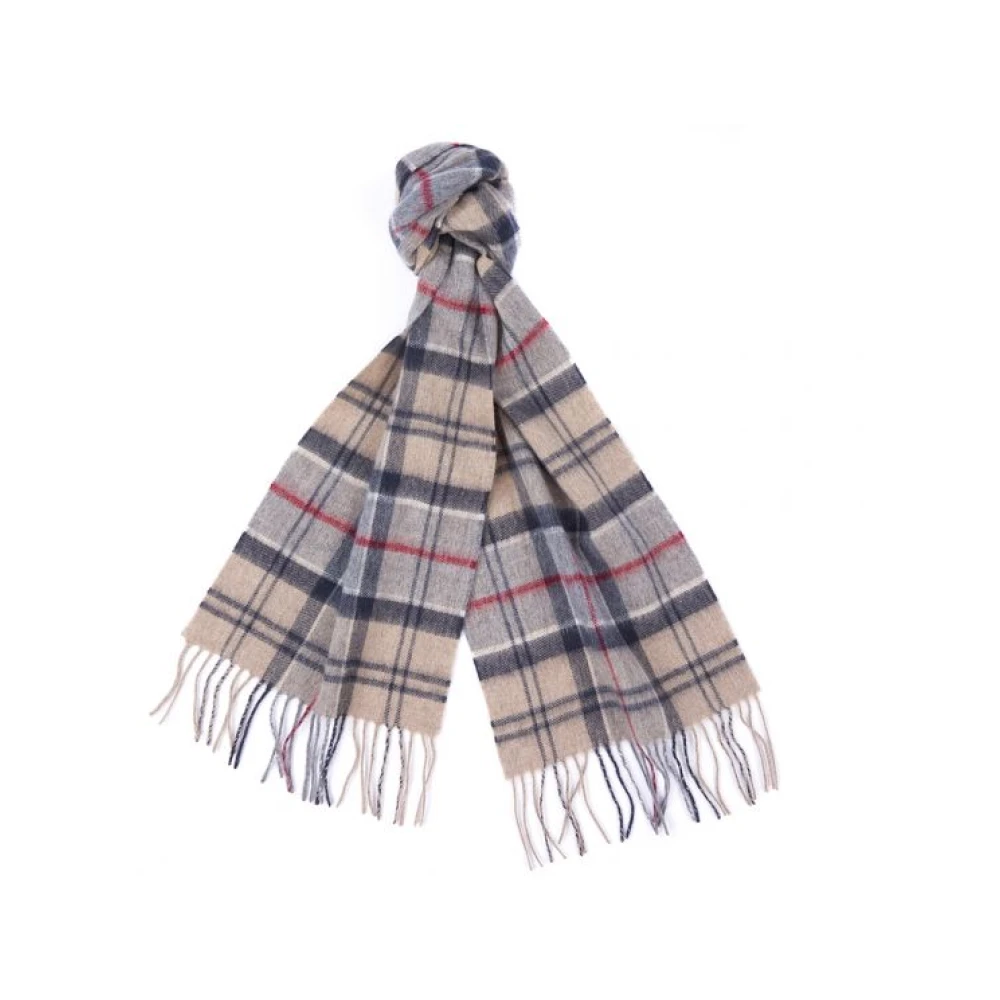 Barbour Men's Multicolor Winter Scarves, One Size, Classic Tartan Merino Cashmere Scarf