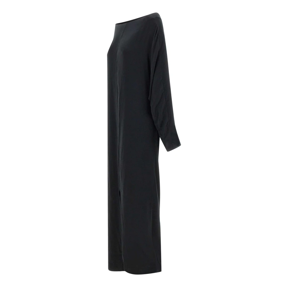 Remain Birger Christensen Zwarte Maxi Jurk met Vleermuismouwen Black Dames