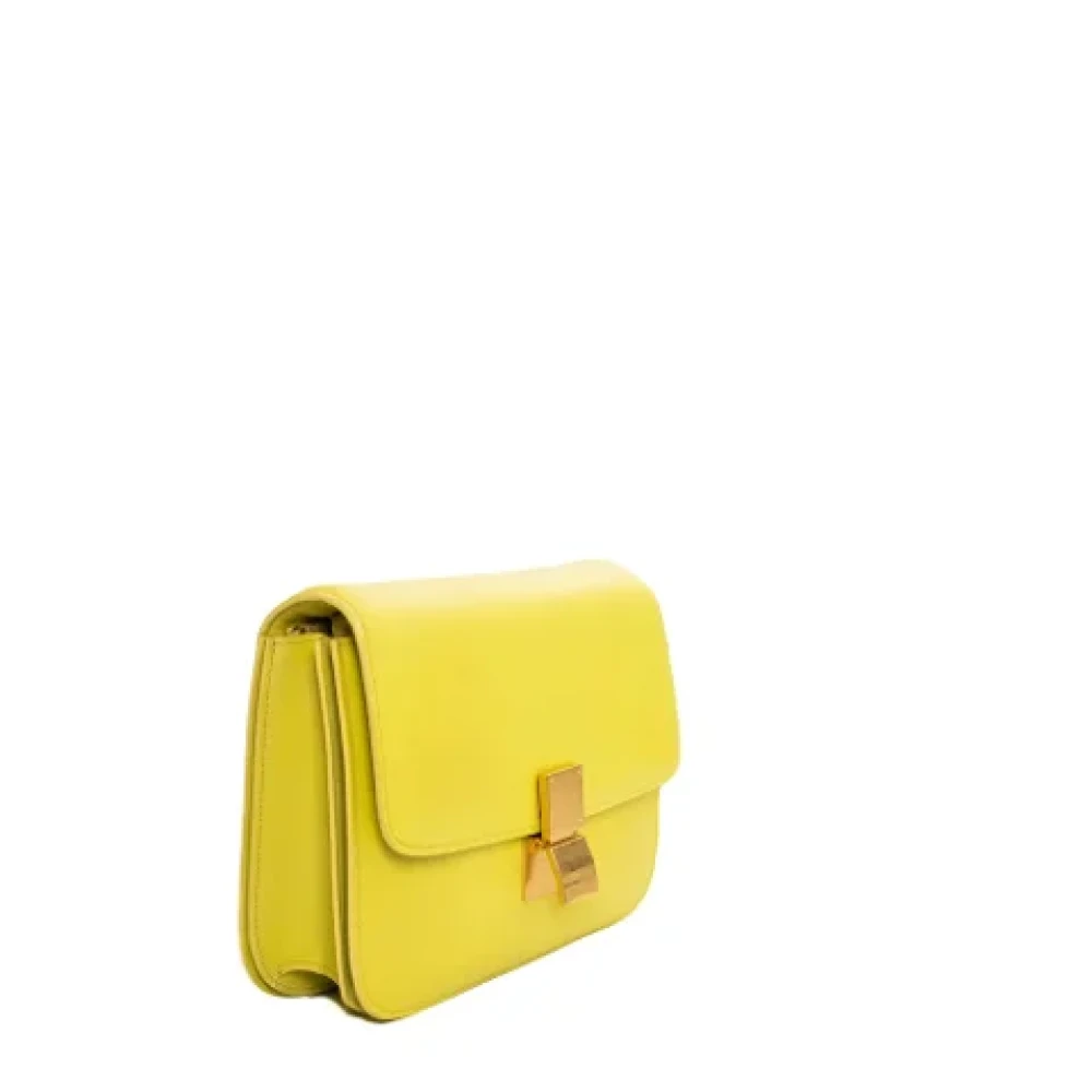 Celine Vintage Pre-owned Leather celine-bags Yellow Dames