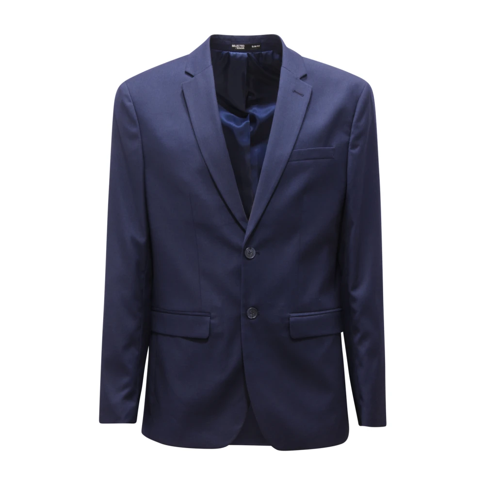 Selected Homme Men's Blue Blazers, M, Structured Navy Blazer Jacket