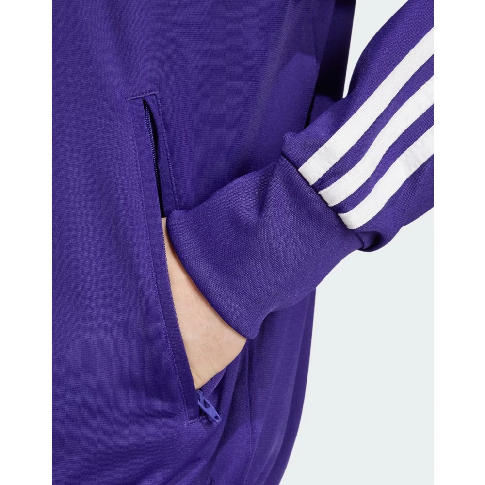 Adidas Firebird Zip Sweatshirt Purple Heren