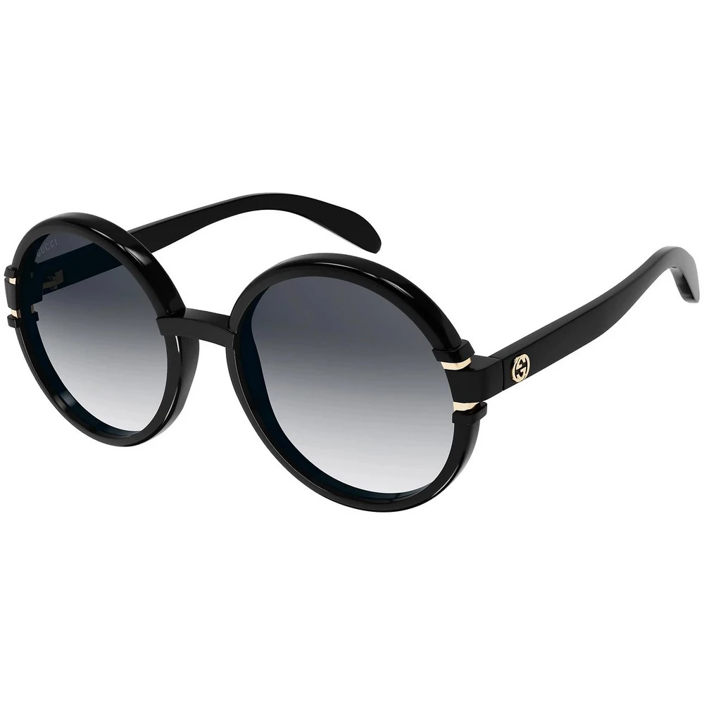 Gucci Runda solglasögon i svart Black, Unisex