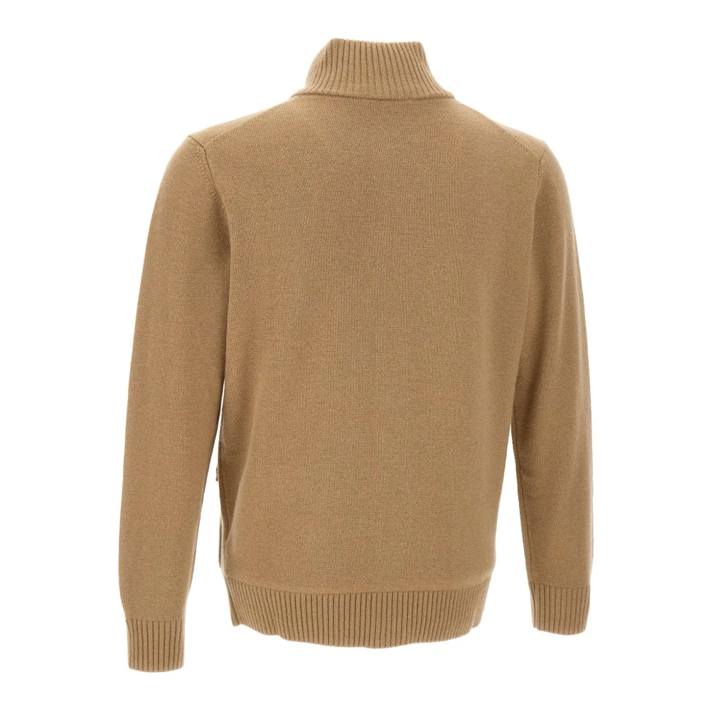 Kangra Bruine Merinowol Vest met Zijde en Kasjmier Brown Heren