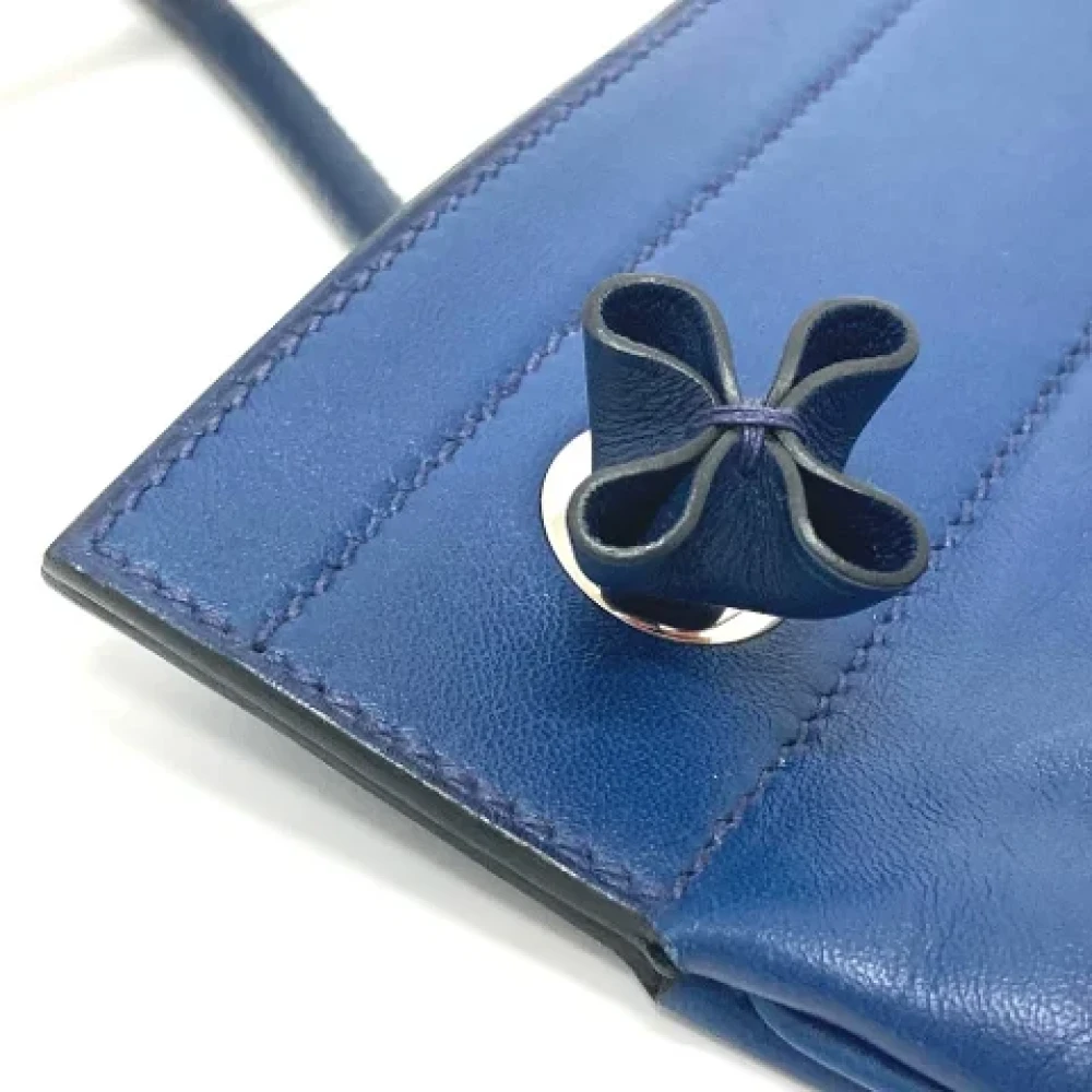 Hermès Vintage Pre-owned Fabric shoulder-bags Blue Dames