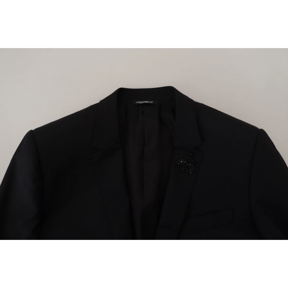 Dolce & Gabbana Zwart enkellange 2-delige MARTINI-pak Black Heren