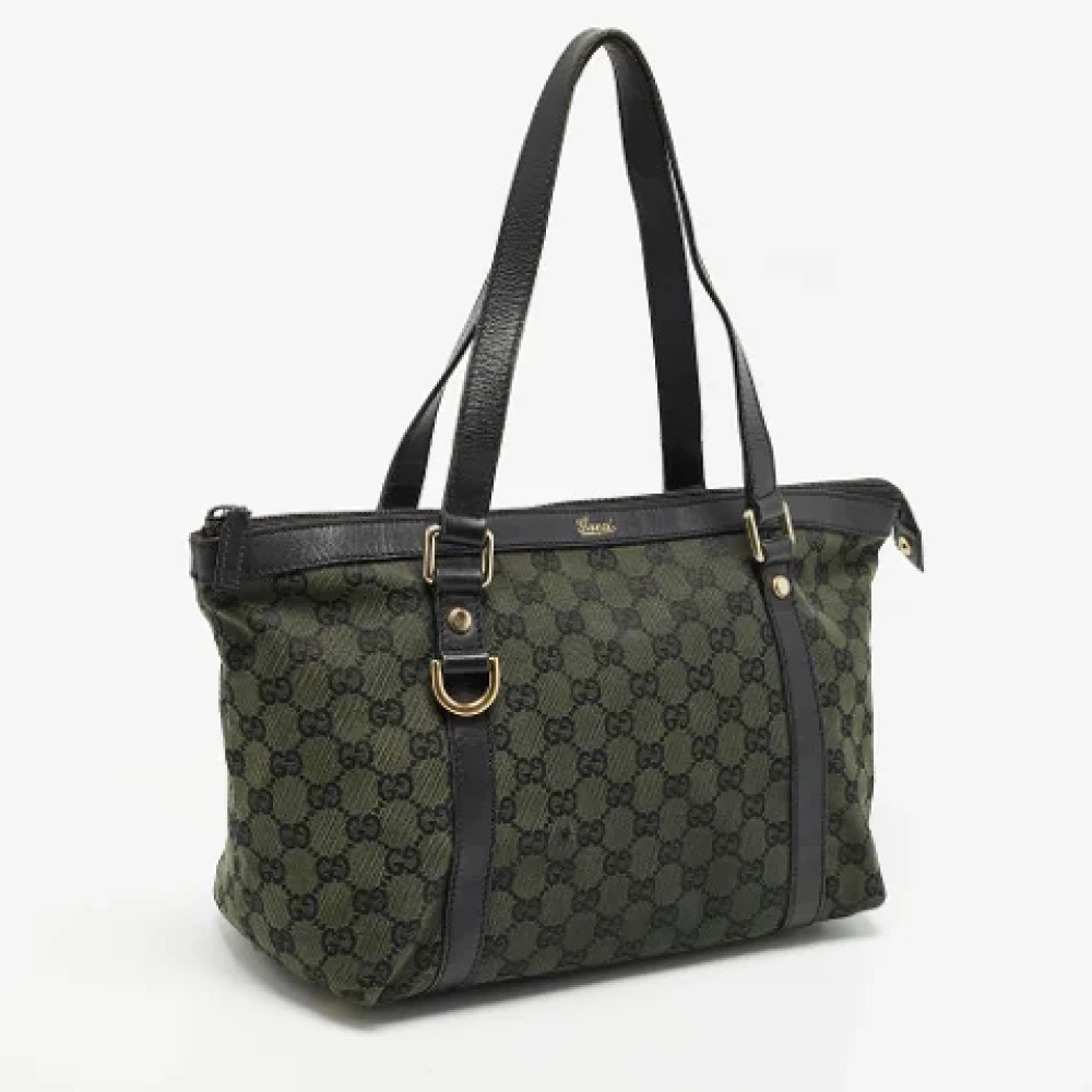 Gucci Vintage Pre-owned Canvas totes Green Dames