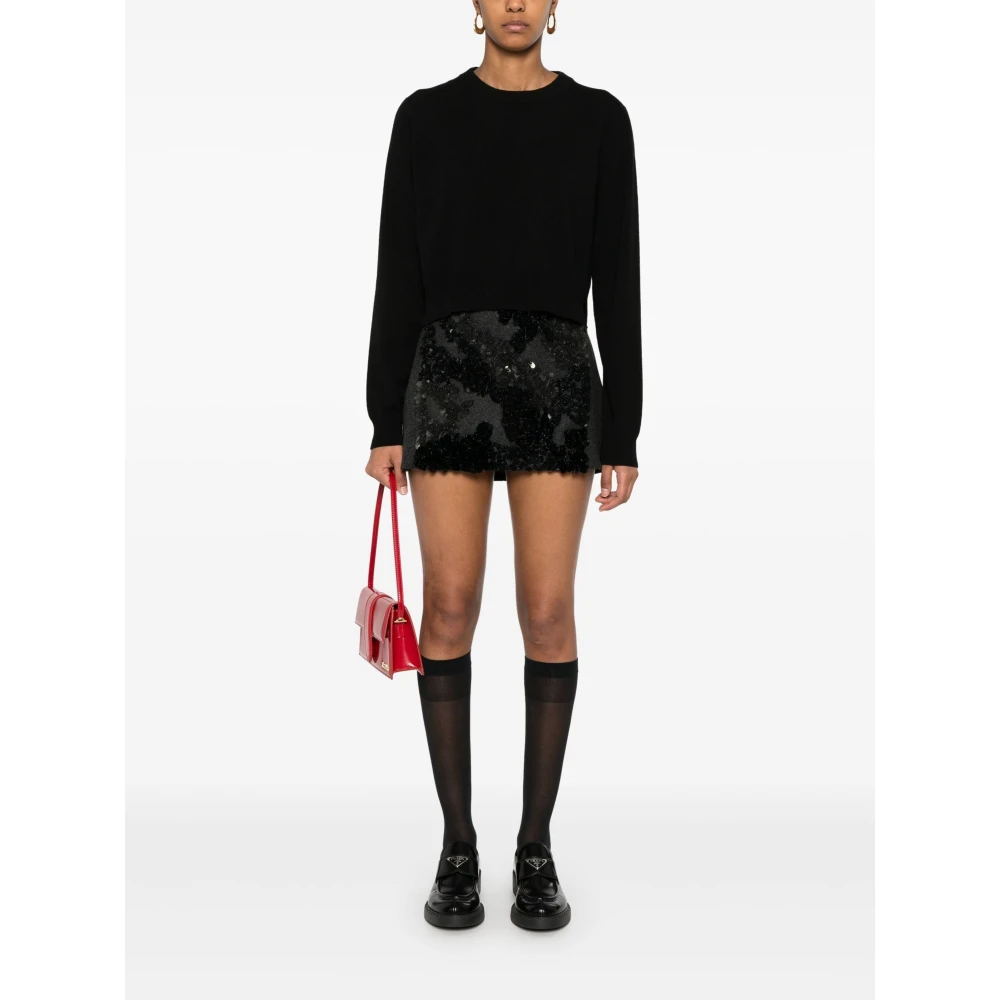 Plan C Paillet Mini Rok Gray Dames