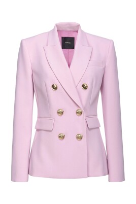 pinko giacca di pelle con bottoni dorati logati Mod. ELENA/Z99