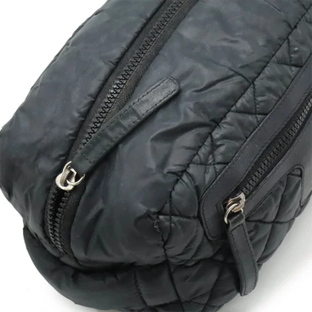 Chanel Vintage Pre-owned Nylon clutches Black Dames