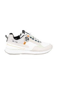 Sneakersy z wiązaniem i logowaną podeszwą