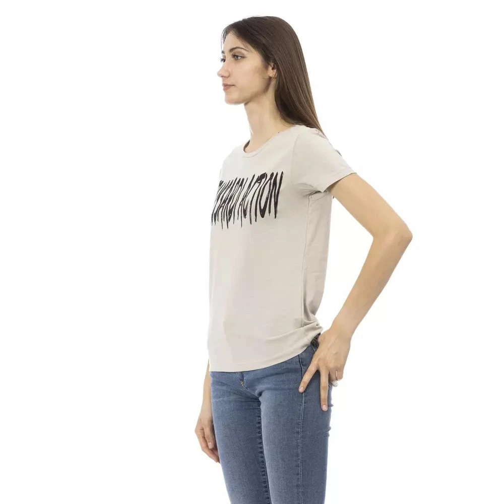 Trussardi Elegant Beige Kortemouw Tee Beige Dames