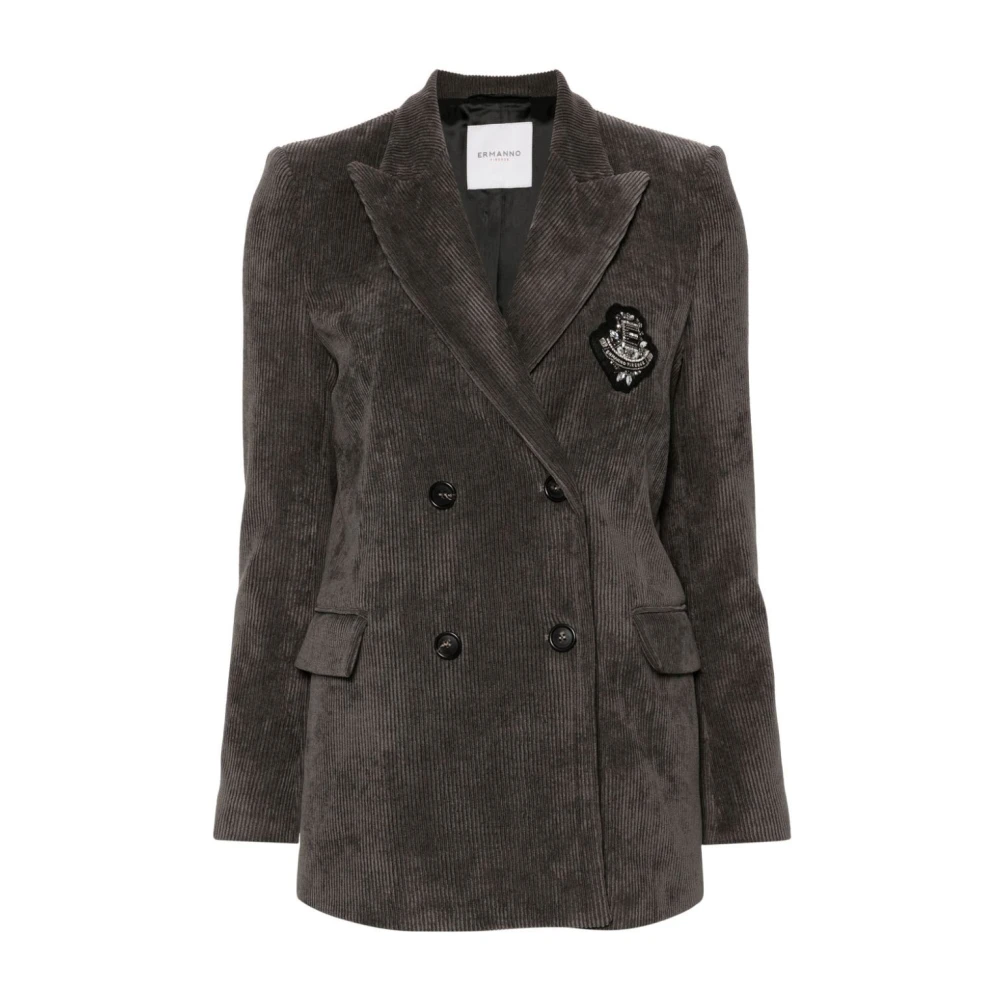 Ermanno Scervino Patch Blazer Jas Brown Dames