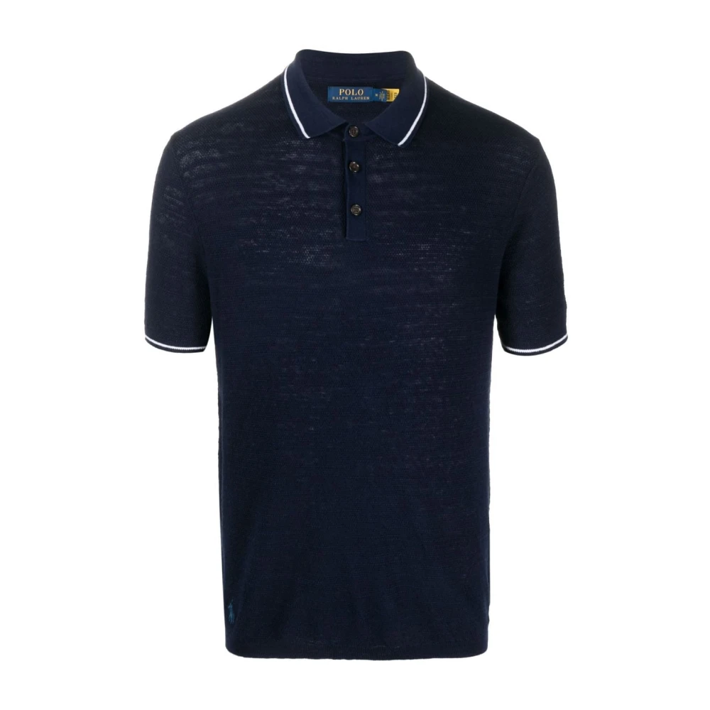 Polo Ralph Lauren Blauwe Casual Korte Mouw Polo Shirt Blue Heren