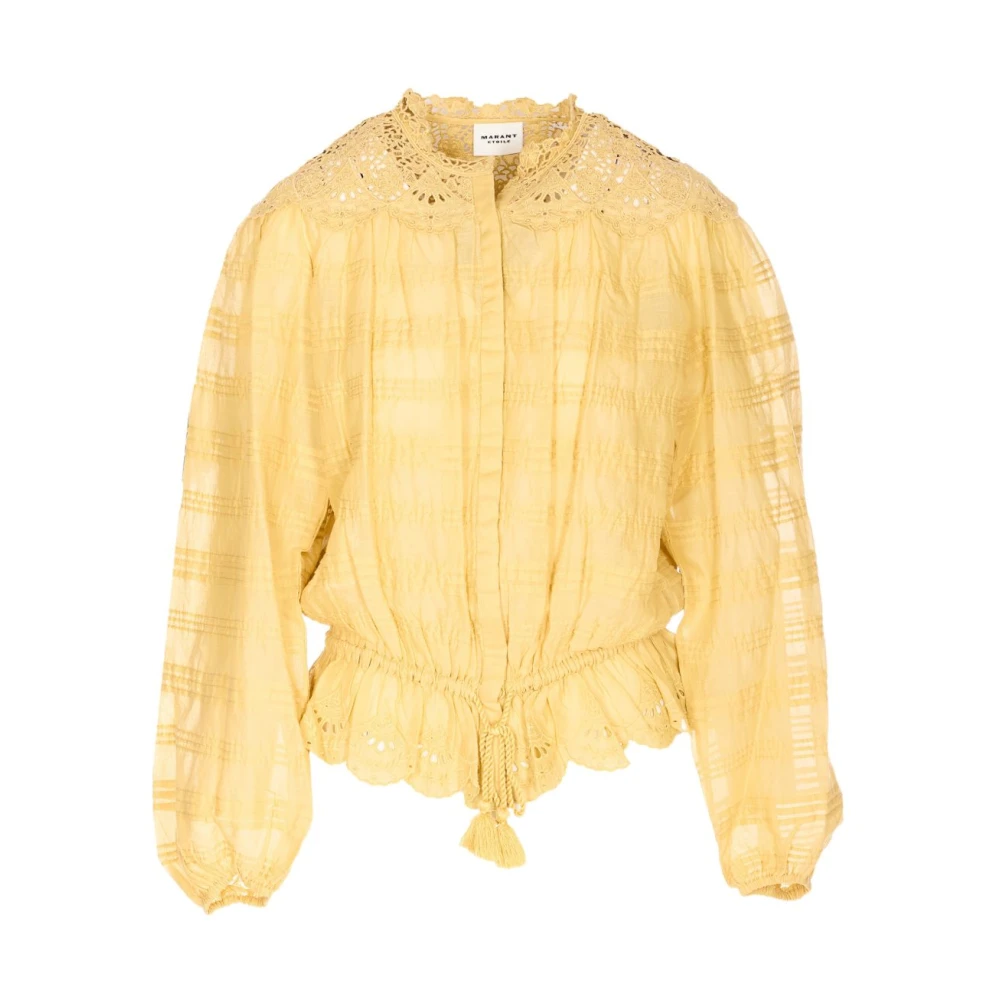 Marant Étoile Women's Yellow Blouses, Xs, Polly Cotton Blouse