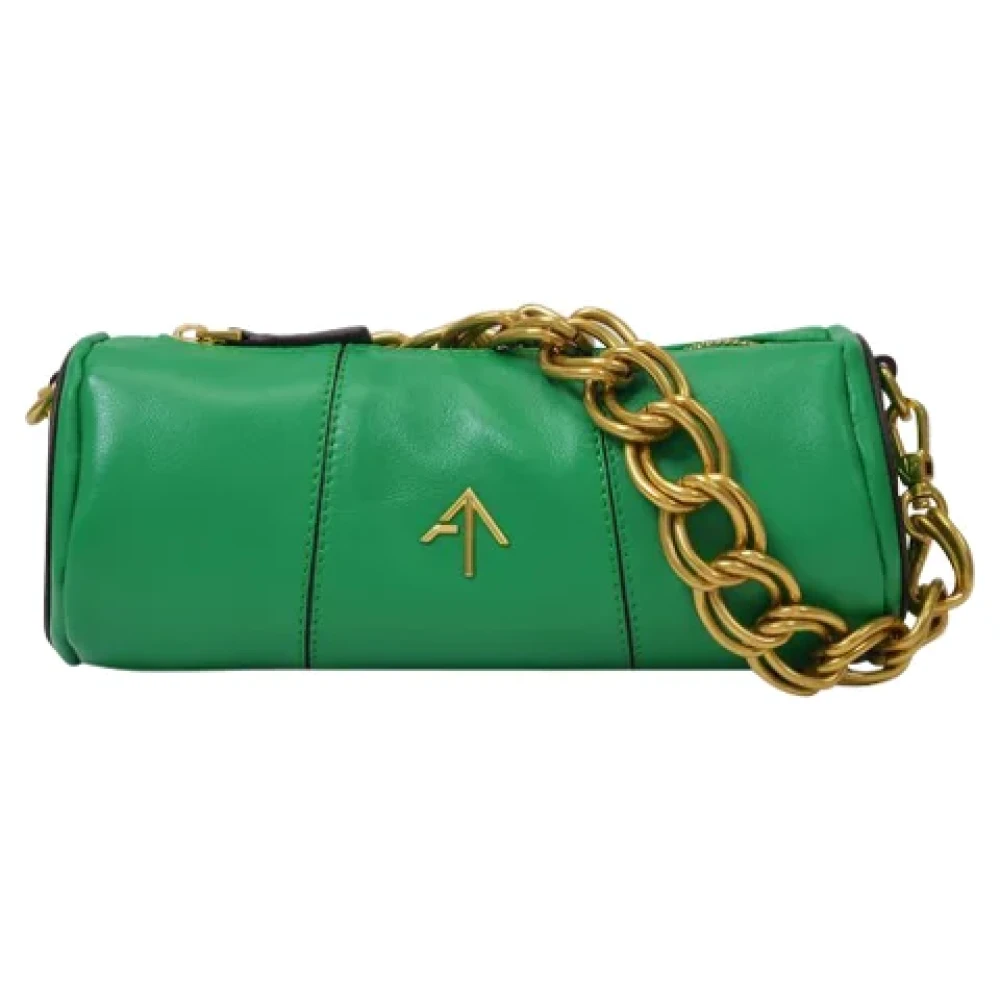 Manu Atelier Leather shoulder-bags Green Dames