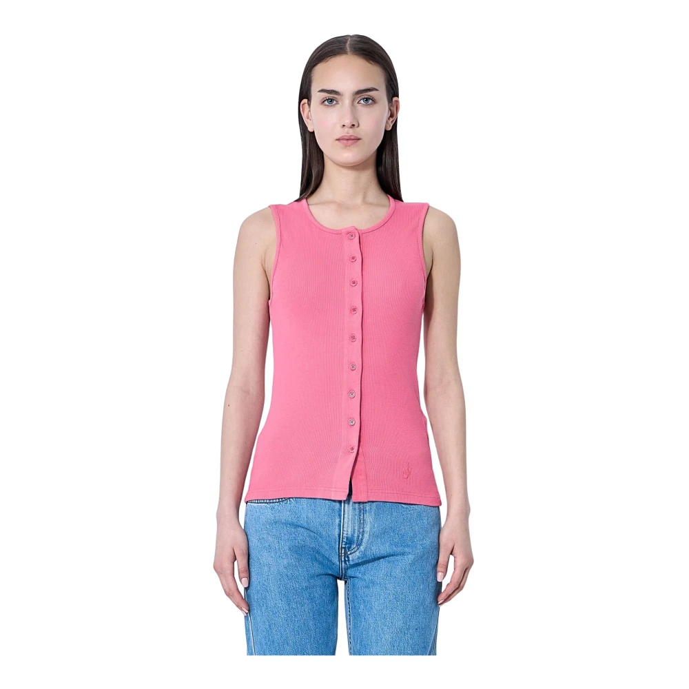 Jw Anderson Donna Rosa - Button-Down Tank Top, Size: L - Immagine 2