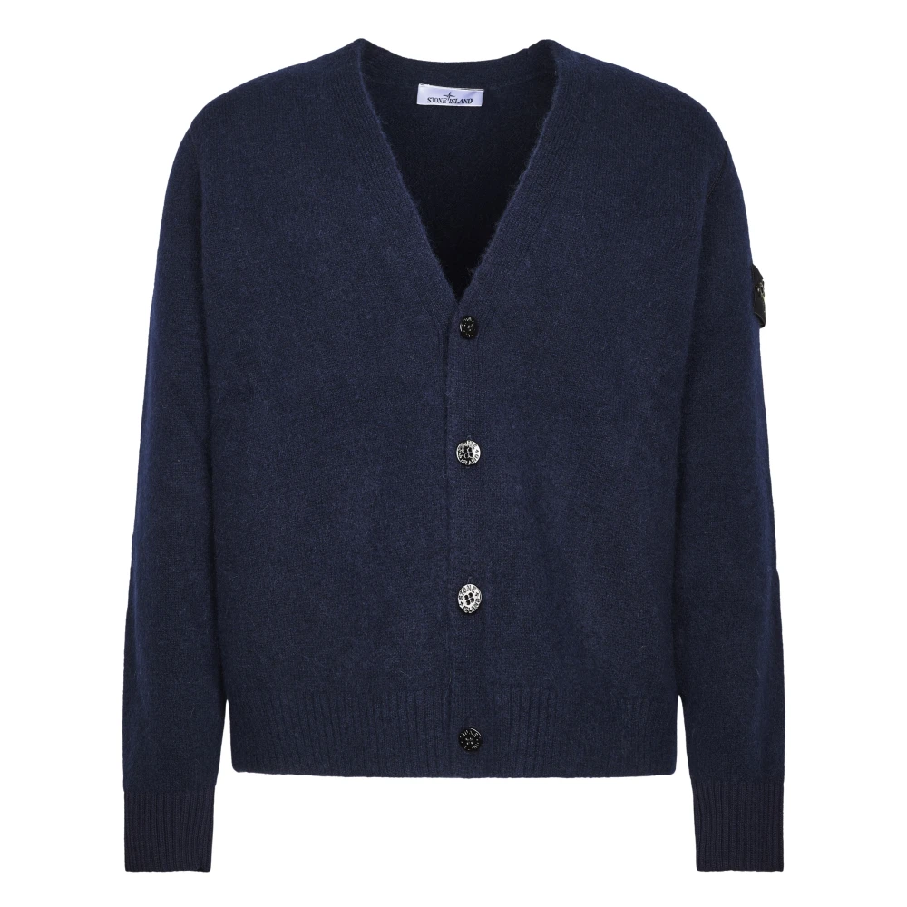 Stone Island Blue Alpaca Vicugna Pacos Cardigan - M - Image 2