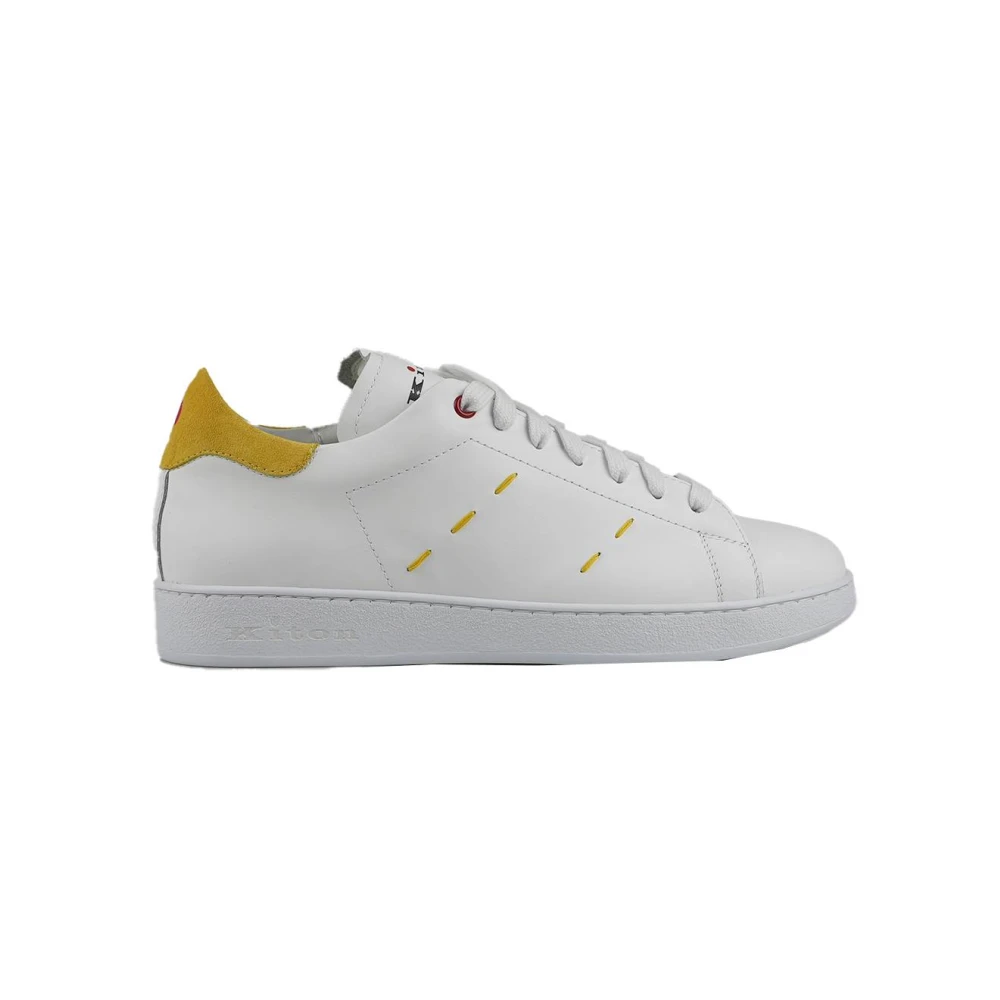 Kiton Kalfsleren Sneakers Heren Schoenen Wit