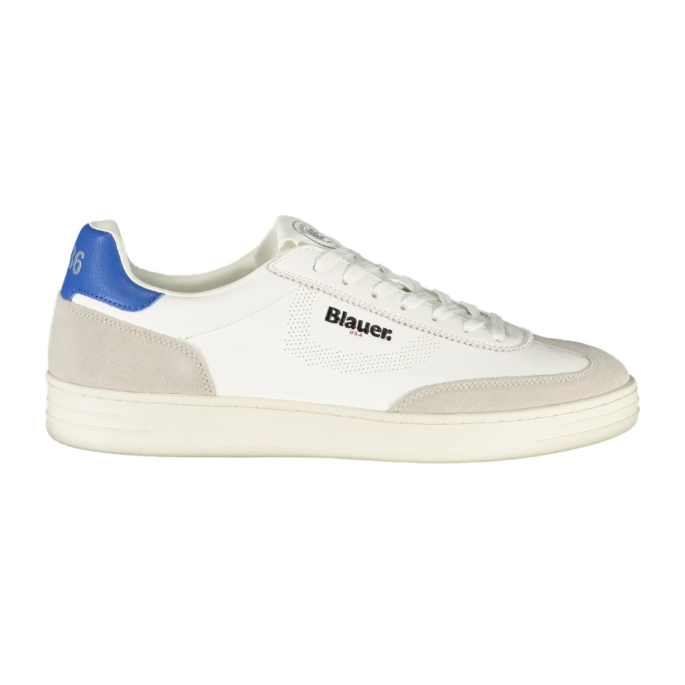 Blauer Men's White Sneakers, 11 Uk, Sports Shoe With Laces