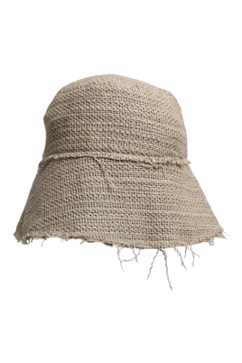 Brim Linen Bucket Hat med Logotyp