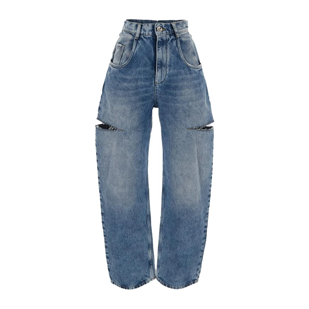 Maison Margiela Donna Blu Jeans Dettagli Cut-Out - Immagine 6