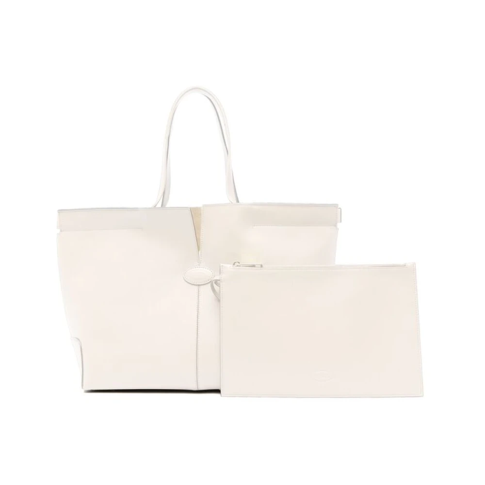 TOD'S Witte Handtas met Afneembare Pouch White Dames