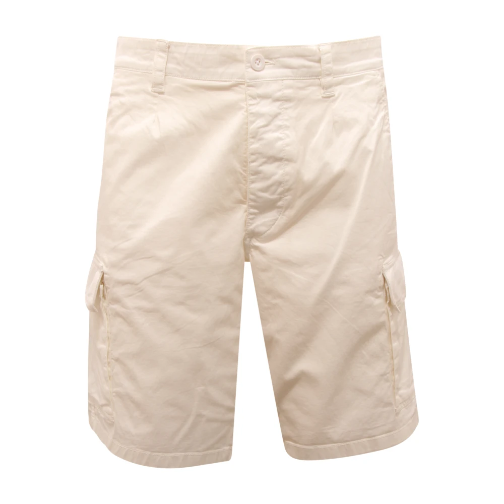 Blauer Men's White Bermuda Cargo Gallups Gart Dyed Shorts