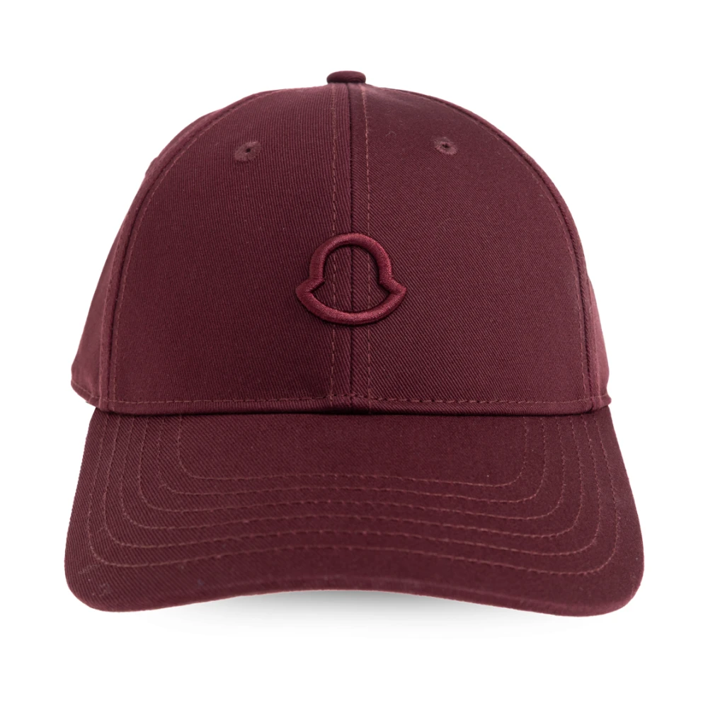 Moncler Donna Cappello Da Baseball In Canvas Di Cotone Borgogna Unica- Mytheresa - Immagine 2