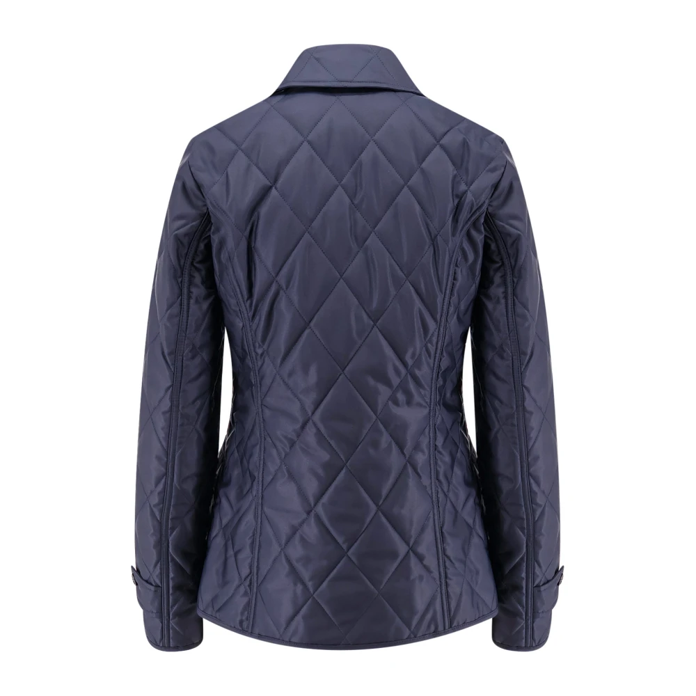 Burberry Gewatteerde nylonjas met ruitvoering Blue Dames