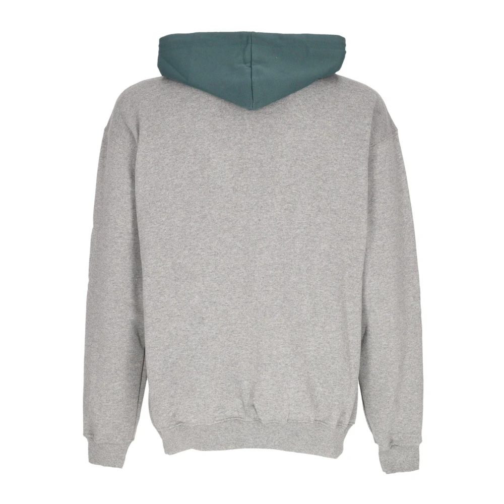Usual Geborduurd Logo Hoodie Grijs Groen Gray Heren
