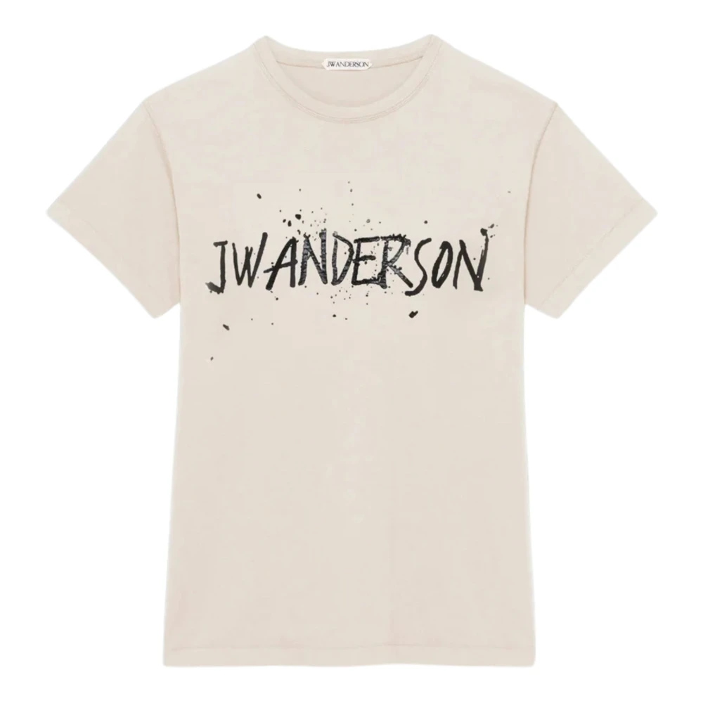 Jw Anderson , T-Shirts, Male, Beige, M, Circular T-Shirt