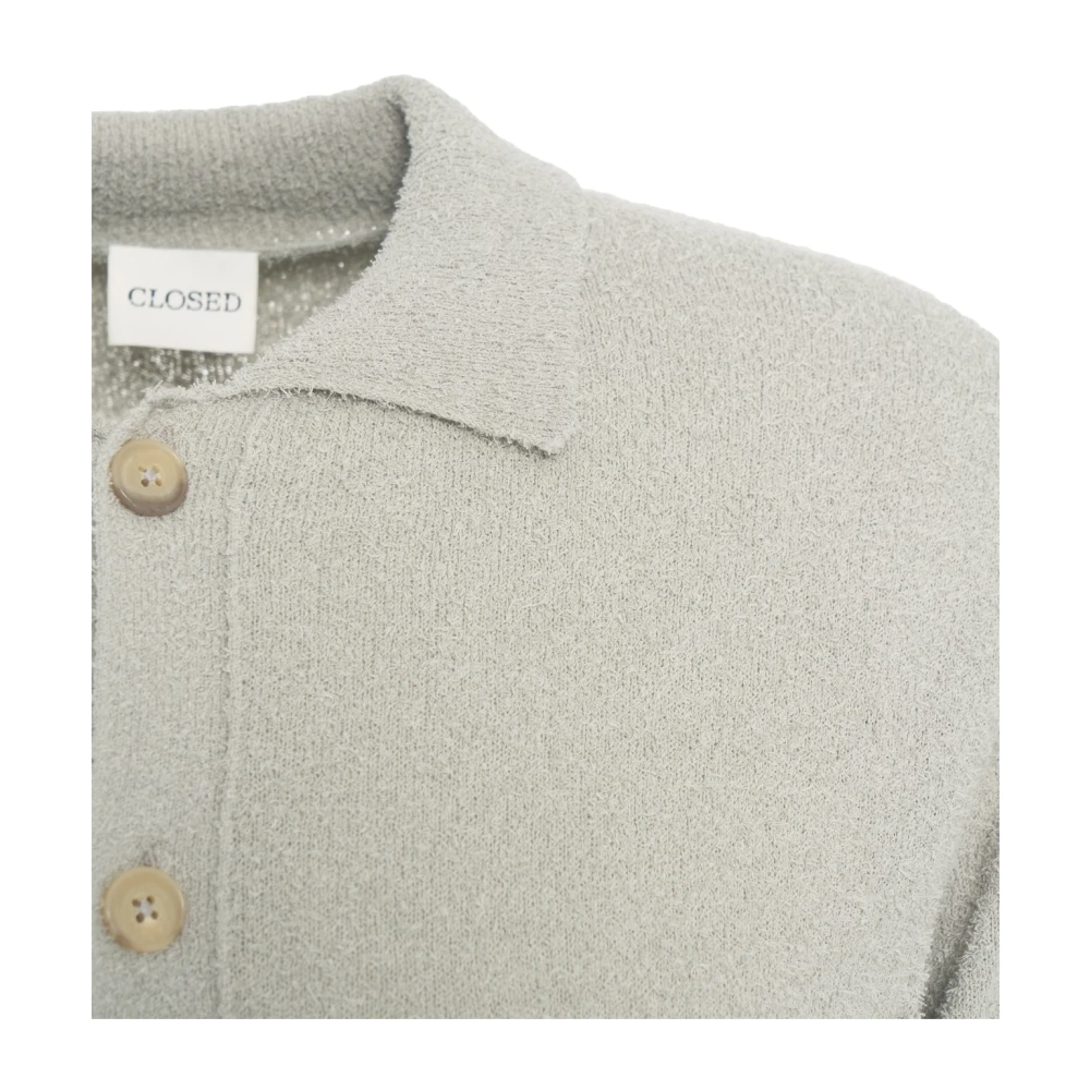 closed Grijze Bouclé Gebreide Vest Gray Heren