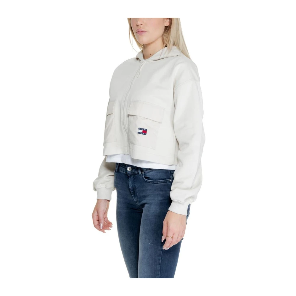 Tommy Jeans Katoenen Crewneck Sweater Beige Heren